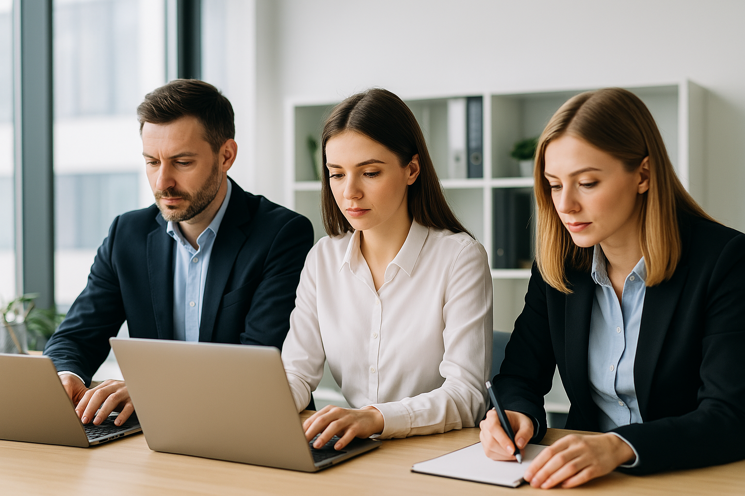 Ejecutivos trabajando en equipo